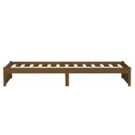 vidaXL Cadre de lit sans matelas marron miel bois massif 90x190 cm