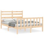 vidaXL Cadre de lit sans matelas bois de pin massif