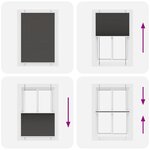 vidaXL Store plissé noir 95x150 cm largeur du tissu 94 4 cm polyester