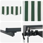 vidaXL Cadre d'auvent Vert et blanc 400 × 300 cm