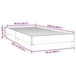 vidaXL Cadre de lit sans matelas bleu foncé 90x220 cm velours