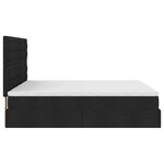 VidaXL Cadre de lit ottoman avec matelas noir 160x200 cm tissu