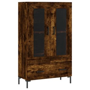 vidaXL Buffet haut chêne fumé 69 5x31x115 cm bois d'ingénierie