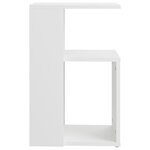 vidaXL Table d'appoint Blanc 36x30x56 cm Bois d’ingénierie