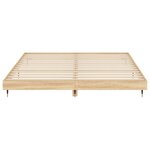 vidaXL Cadre de lit chêne sonoma 200x200 cm bois d'ingénierie
