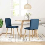 vidaXL Chaises à manger lot de 2 bleu tissu