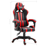 vidaXL Chaise de jeu Rouge Similicuir