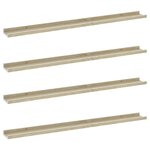 vidaXL Étagères murales 4 Pièces blanc et chêne sonoma 100x9x3 cm