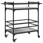 vidaXL Chariot de cuisine sonoma gris 82x40x78 5 cm bois d'ingénierie