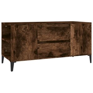 vidaXL Meuble TV Chêne fumé 102x44 5x50 cm Bois d'ingénierie