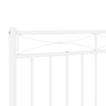 vidaXL Tête de lit de remplacement métal blanc 200 cm