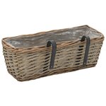Lot de 2 jardinière de balcon osier avec doublure en PE 40 cm 02_0000821