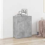 vidaXL Buffet Gris béton 60x30x75 cm Bois d'ingénierie