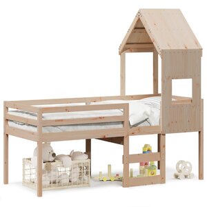 vidaXL Lit haut sans matelas 90x190 cm bois de pin massif