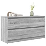 vidaXL Meuble TV sonoma gris 100x35x54 cm bois d'ingénierie