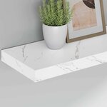 vidaXL Étagère Murale 2 Pièces Marbre blanc 50 x 23 5 x 4 cm