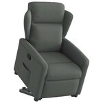 vidaXL Fauteuil inclinable Gris foncé Tissu