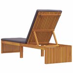 vidaXL Transat Bois d'acacia massif Huile Naturelle