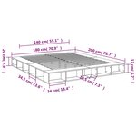 vidaXL Cadre de lit sonoma gris 180x200 cm bois d'ingénierie
