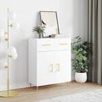 vidaXL Buffet blanc 69 5x34x90 cm bois d'ingénierie