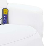 vidaXL Fauteuil inclinable de massage repose-pieds blanc similicuir