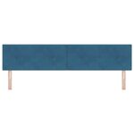 vidaXL Tête de lit avec tête de lit Bleu foncé 200 cm Cuir synthétique