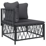 Salon de jardin meuble d'extérieur ensemble de mobilier avec coussins 6 pièces anthracite acier 02_0018313