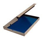 Etui Carton De 100 Pochettes Coin Pvc Lisse Haute Résistance 13/100e - A4 - Bleu - Exacompta