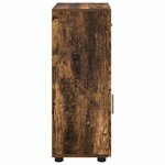 vidaXL Cabinet de salle de bain TULUM Chêne fumé 37 x 31.5 x 82 cm
