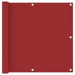 vidaXL Écran de balcon Rouge 90x600 cm Tissu Oxford