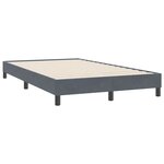 vidaXL Sommier à lattes de lit et matelas gris foncé 120x220cm velours