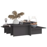 vidaXL Tables basses 2 Pièces Gris 111 5x50x33 cm Bois d'ingénierie