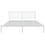 vidaXL Cadre de lit métal sans matelas et tête de lit blanc 183x213 cm