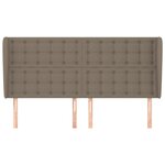 vidaXL Tête de lit avec oreilles Taupe 183x23x118/128 cm Tissu