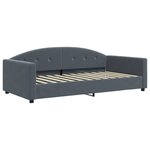 vidaXL Lit de jour et gigogne et matelas gris foncé 100x200 cm velours