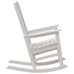vidaXL Chaise Berçante de Jardin Blanc 70 x 92 x 108 cm Plastique