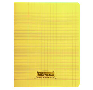 Cahier piqué POLYPRO 24x32 cm 48p séyès 90g Jaune CALLIGRAPHE