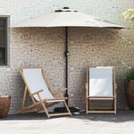 vidaXL Parasol de Jardin Half avec Poteau en Aluminium Sable 294 cm