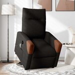 vidaXL Fauteuil inclinable de massage électrique Noir Tissu