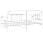 vidaXL Lit de jour Blanc 90x200 cm en Acier