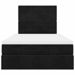 vidaXL Cadre de lit ottoman avec matelas noir 120x190 cm velours