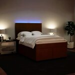 vidaXL Sommier à lattes de lit avec matelas Rose 140x190 cm Velours