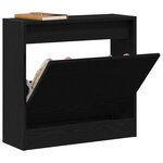 vidaXL Cabinet à chaussures avec étagère Chêne noir 60 x 21 x 57 cm