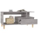 vidaXL Table basse Sonoma gris 90x49x45 cm Bois d'ingénierie