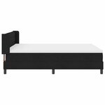 vidaXL Lit à ressorts avec tête de lit Noir 200 x 160 cm tissu