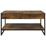 vidaXL Table basse Chêne Fumé 80 x 50 x 40 cm Bois d'ingénierie