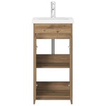 vidaXL Meuble de salle de bain avec évier Chêne artisanal