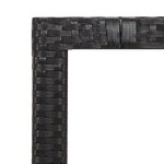 vidaXL Ensemble de bistro de jardin 3 Pièces coussins noir poly rotin