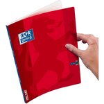 Cahier OPENFLEX agrafé 24 x 32 cm 96 pages grands carreaux 90g rouge OXFORD