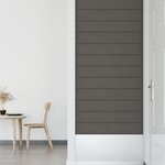 vidaXL Panneaux muraux 12 Pièces Gris foncé 90x15 cm Velours 1 62 m²